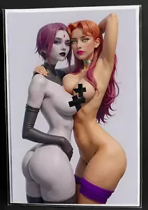 Raven & Starfire - Titans Unleashed | Naughty WCB Exclusive | 100 w/CoA - Picture 1 of 2