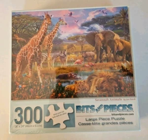 SAVANNAH ANIMALIS pezzi e pezzi puzzle 300 pezzi SIGILLATO 18" x 24" - Foto 1 di 5