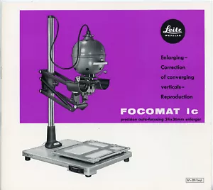 LEITZ Prospekt Anleitung FOCOMAT Ic Vergrößerer Reproduktion IN ENGLISH (Y5841 - Bild 1 von 4