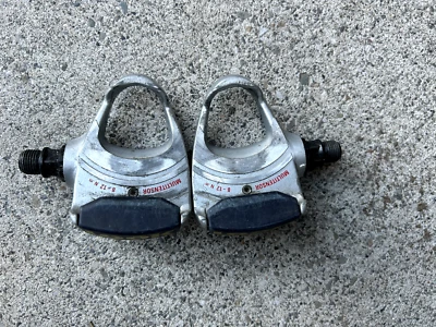 Vintage Look Arc Pedals F Gray Clipless Wear Road Eroica Race Bike 80s - Image 1 of 4