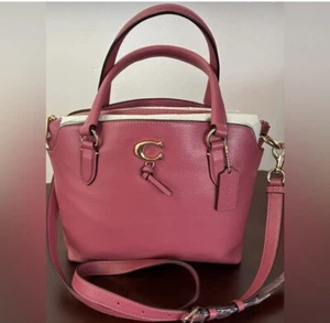 Neu mit Etikett Coach Remi Schultertasche rot rosa Kieselleder Umhängetasche $ 398 - Bild 1 von 12