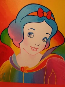 Peter Max Signed & Numbered 311/500 "Snow White" Serigraph Unframed (16 by 14") - Picture 1 of 8
