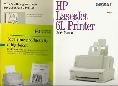 HP Laserjet 6L Printer User Guide Manual First Edition 1997 English • 14.95£