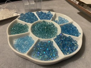Swarovski Crystal 5301 Bicone Bead LOT AQUA / AB Aqua / Champagne Aqua - Picture 1 of 4