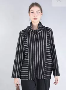 Eastern Serenity Roclette Blouse Asian Style Black New - Picture 1 of 1