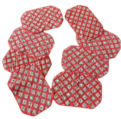 Vintage MCM  Lot Of 8 Quilted Christmas Placemats Very Nice No Flaws EUC - Image 1 of 4