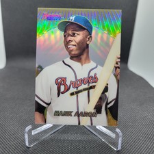! HANK AARON REFRACTOR 2016 BOWMAN'S BEST #96BB-HA HOF BRAVES MLB BASEBALL