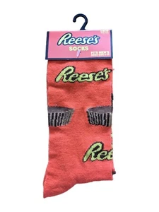 Reese's Novelty Crew Socks - Men’s Size 6-12 NEW - Picture 1 of 3