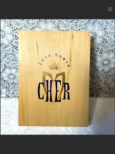 Rare Cher “Love Hurts Promo CD With Cards Wood Box - Picture 1 of 6