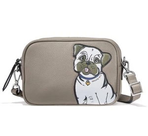 BRIGHTON Stitch Bulldog Camera Bag from the Central Bark Collection NWT $285 - Picture 1 of 6