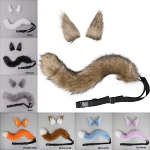 Fuchsohren und Schwanz für Unisex-Kinder Tierohren für Halloween-Kostüme Katze - Bild 1 von 25