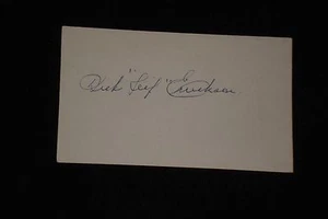 DICK "LIEF" ERRICKSON SIGNED AUTOGRAPHED 3X5 INDEX CARD 1938 BOSTON BEE (d.1999) - Picture 1 of 1