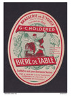 Ancienne étiquette Alcool France Bière Brasserie de St Yrieux Holderer Homme