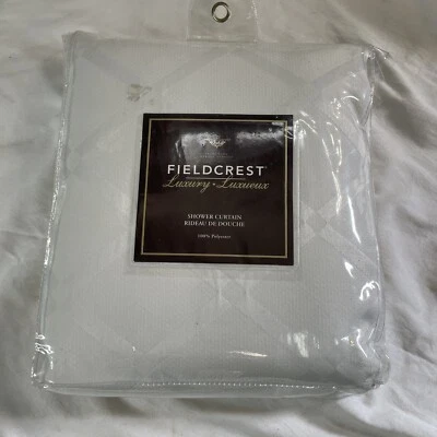 NWT Fieldcrest Off-White Pleated Shower Curtain Pleat 72”x72” Polyester - Image 1 of 3