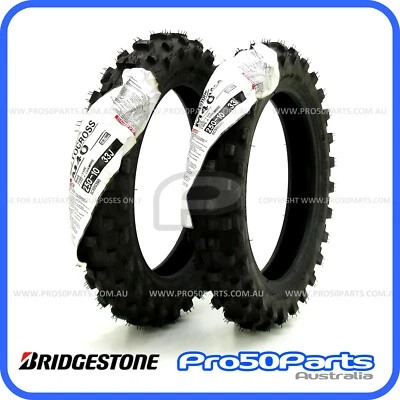 2pcs BRIDGESTONE TYRE 2.50-10 33J TT M40 for Yamaha PW50 TTR50 - Image 1 of 4