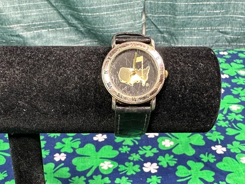 Masters Tournament Black Leather Wrist Watch Cover