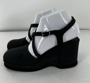 Xhilaration Shoes Sz 9.5 Wedges Mary Jane Emo Lolita Y2K Grunge Goth Whimsi - Picture 1 of 13