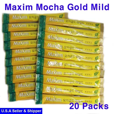 Mezcla de café suave instantáneo Maxim Mocha Gold - Marca Corea 10 o 20 paquetes remitente de EE. UU. Foto 1 de 4