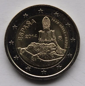 ESPAÑA - 2€ Moneda Conmemorativa 2014 - Parque Güell de Antoni Gaudí UNC - Imagen 1 de 1