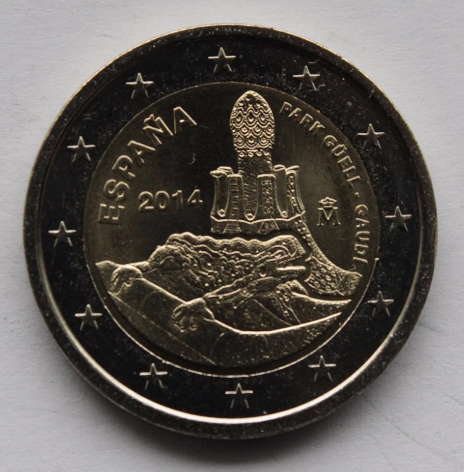 SPAIN - 2 € Euro commemorative coin 2014 - Antoni Gaudí's Park Güell UNC - Image 1 of 1