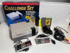 Nintendo NES Challenge Set Komplett Konsole Kabel Mario 3 Spiel Box Getestet Funktioniert - Bild 1 von 12