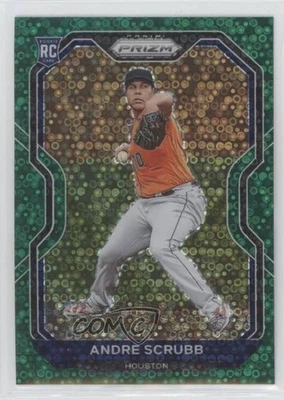 2021 Panini Prizm Green Donut Circle Prizm Andre Scrubb #54 Rookie RC - Image 1 of 2