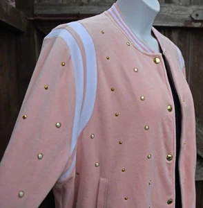 Stunning JUICY COUTURE Black Label VELOUR Embellishe BOMBER JACKET- XL NEW+TAGS - Picture 1 of 16