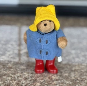 Vintage 1987 Eden Toys 5 Zoll Mini Plüschbär Paddington mit Gelenken und roten Stiefeln - Bild 1 von 11