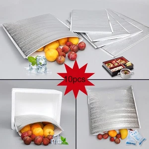 10 Pezzi Borsa Porta Pranzo Isolata Comoda Foglio Alluminio Borsa Frigo Pranzo per Cucina  - Foto 1 di 19