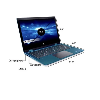 New Gateway Convertible 11.6" (64GB SSD, Intel Celeron 4020, 1.10GHz, 4GB RAM). - Image 1 of 4