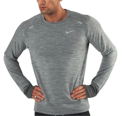 Camiseta para correr Nike Therma Fit Repel Element gris LS CU6083-068 talla L $85 para hombre Foto 1 de 4