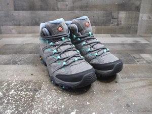 Merrell Wanderschuhe Damengröße 10 grau türkis Moab 3 Vibram mittelhoher Knöchel Trail - Bild 1 von 13