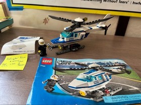 Lego 7741: City: Police Helicopter - 99% complete build with fig/manual