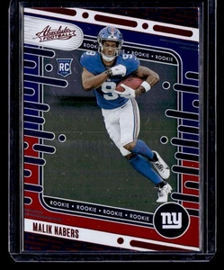 2024 Panini Absolute #106 Malik Nabers rojo y azul - Imagen 1 de 2
