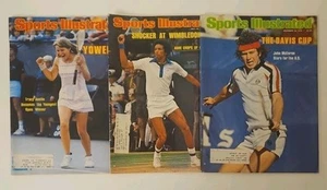 Lote de 3 portadas de tenis vintage de revistas Sports Illustrated Arthur Ash John McEnroe - Imagen 1 de 12