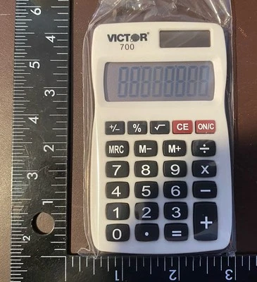 Victor 700 Pocket Calculator - 4 Functions - 8 Character[s] - Lcd - Solar, - Image 1 of 4