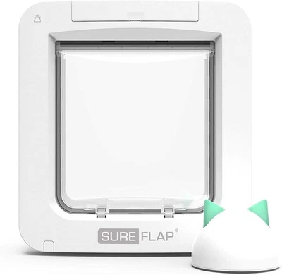 Sure Petcare SureFlap Mikrochip Haustiertür Verbindung mit Hub Mobile App Steuerung