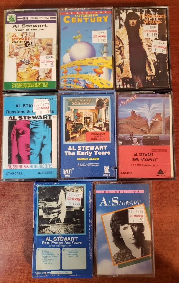 AL STEWART MIX (LOT OF  8) CASSETTE TAPE  Foto 1 de 1