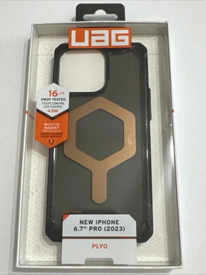 Capa UAG Plyo Series para Apple iPhone 15 Pro Max 6,7" - Preta/Bronze - Imagem 1 de 4