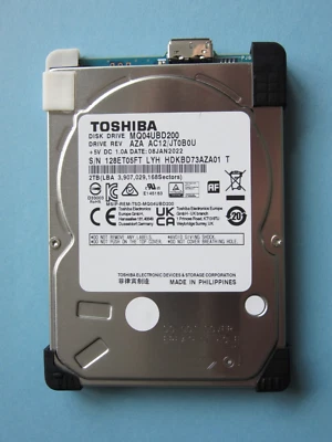 Toshiba 2TB 2.5" USB HDD MQ04UBD200 AZA AC12 JT0B0U Jan 2022 LYH HDKBD73AZA01 - Image 1 of 4