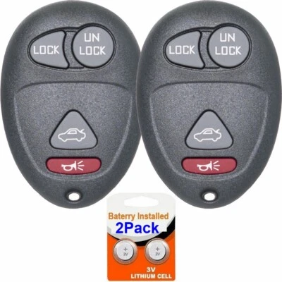 2 Para 2001 2002 2003 2004 2005 Buick Century Mando a Distancia Coche Llavero Entrada Sin Llave Foto 1 de 4