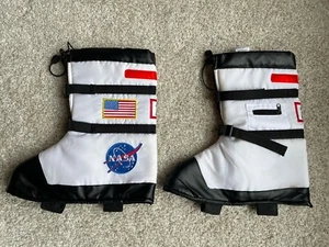 Kids Large NASA Astronaut Boot Covers Preowned Costume Dress Up Girls Boys - Picture 1 of 2