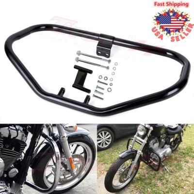 Barra de choque de protección de carretera de motor negra para Harley Sportster XL 883 1200 1984-2003 Foto 1 de 4