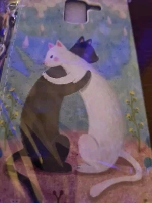 Funda Hmtech Galaxy J6 2018 3D lindo abrazo gato negro/blanco 《●》 franqueo gratuito Foto 1 de 4