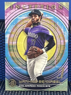 2022 Bowman Inception WARMING BERNABEL Colorado Rockies Initiation Base 47 - Image 1 of 2