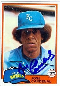 Jose Cardenal autographed Baseball Card Kansas City Royals 1981 Topps #473 67 - Image 1 of 1