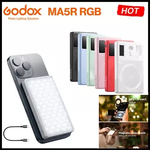 Godox MA5R RGB LED Light Power Bank 1800K-10000K Atmosphere Photography Light - Picture 1 of 17