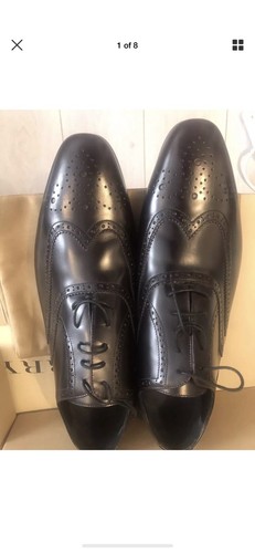 Scarpe da uomo Burberry London taglia 44 10 marroni Made In Italy nuove con etichette con scatola confezione completa