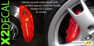 Adesivi decalcomania freno per adattarsi alle pinze Honda Mugen come nella foto x2 dritto 100 mm - Foto 1 di 1