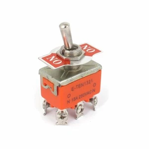 DPDT ON/ON 2 Positions 6 Screw Terminal Toggle Switch AC 250V 15A - Picture 1 of 1